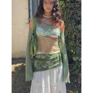 Siren Sheer Lace Mini Dress